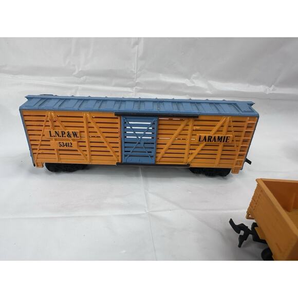 Vtg Tyco Union Pacific #2923 Gondola Train Car Laramie LNP&W 53412 Red Caboose - Picture 2 of 9